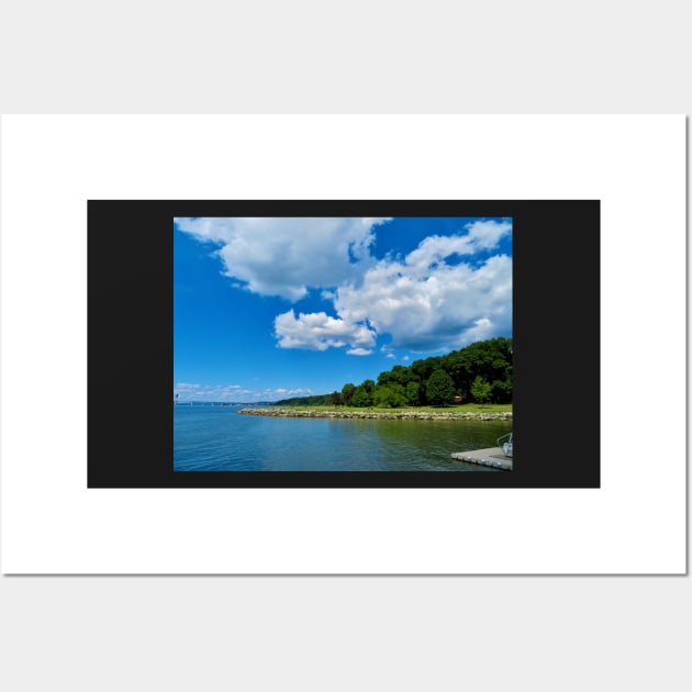 Blue Sky Over The River Wall Art by GDGCreations